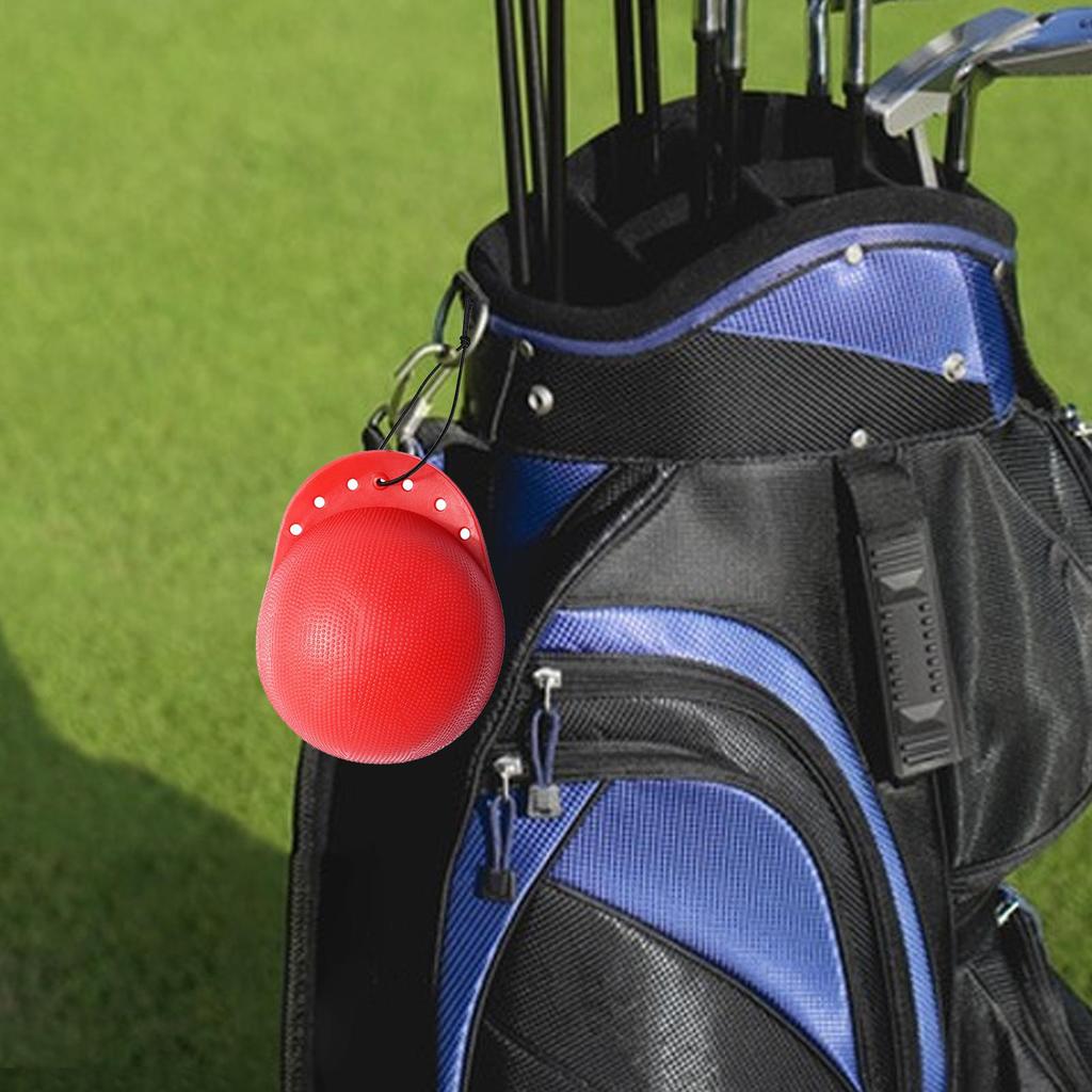 Tragbarer Golfball-Schwammwäscher-Reiniger Golfzubehör für Golftasche oder Trolley mit Schlägerhalter und Gummiband