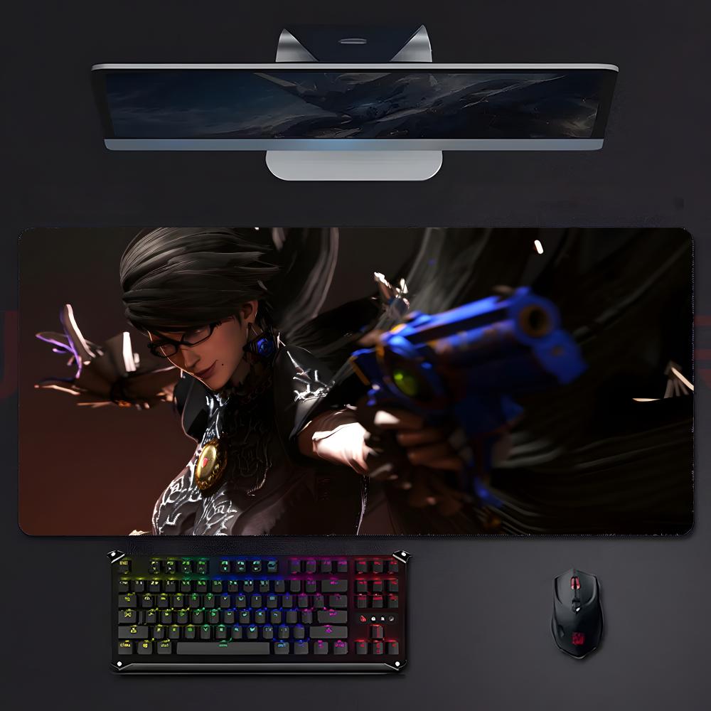 Cool Action Game Bbayonetta Mouse Pad Mousepad Large Gaming Lockedge Thickened Pc Table Desk Mat