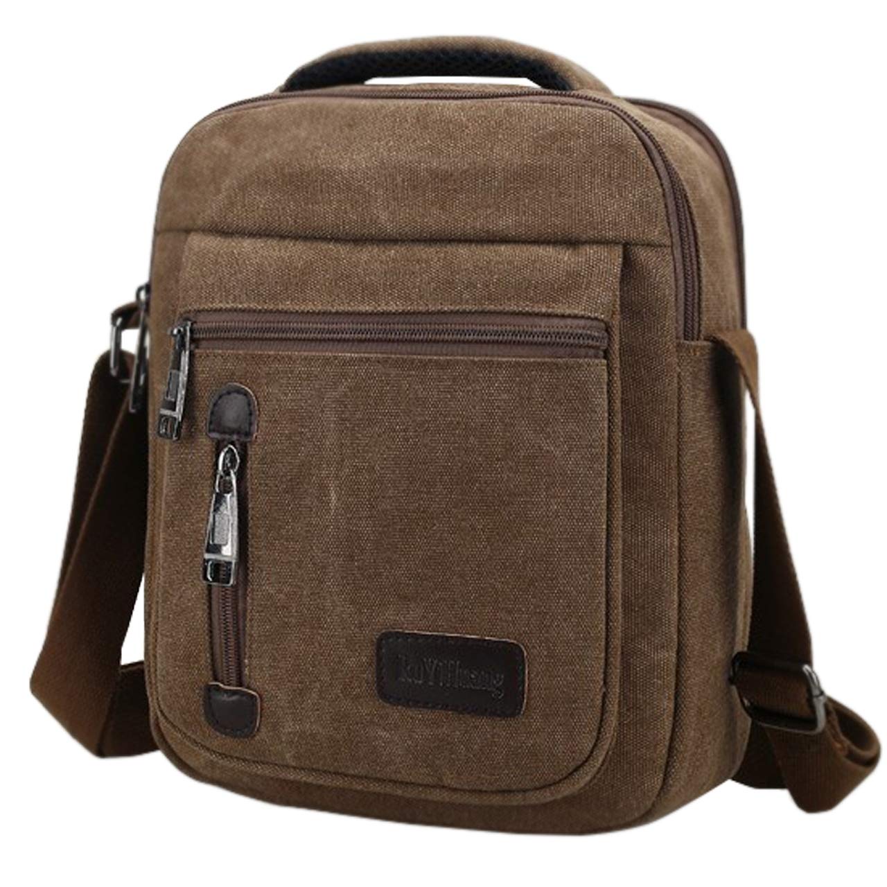 

Стильная холщовая наплечная сумка через плечо 4 body messenger canvas water one brown [B-TALK] сумка, вертикальная, кроссбоди, сумка, унисекс, цвета, много отделений,