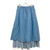 SUPER HAKKA 04170122 Flowing Flower Tulle Long Skirt skirt Not written blueUsed