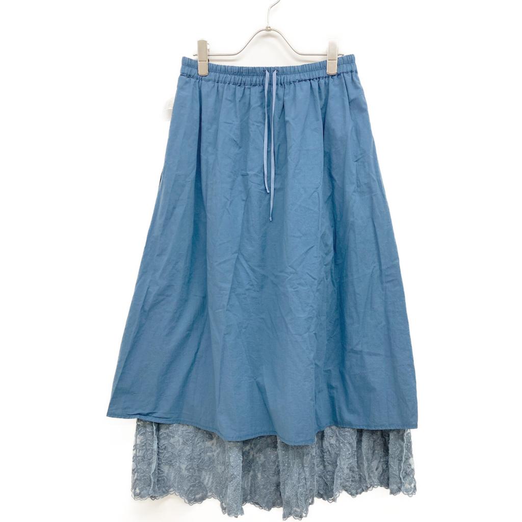 SUPER HAKKA 04170122 Flowing Flower Tulle Long Skirt skirt Not written blueUsed
