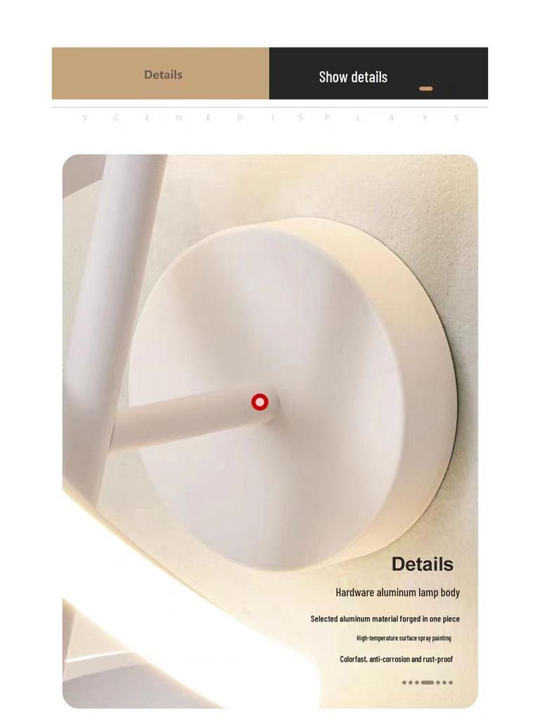 Modern Minimalist LED Spiral Wall Light - Warm Soft Bedroom Decor & Aisle Illumination