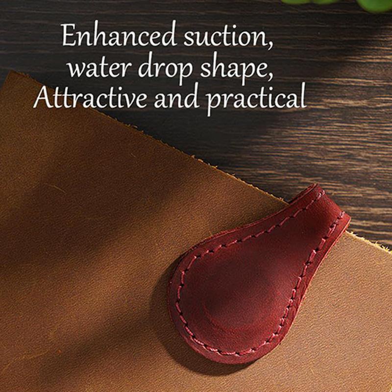 3Pc Notebook Book Markers Page Divider Magnetic Leather Bookmark Double-Sided Magnetic Buckle Magnet Clip Staionery Supplies