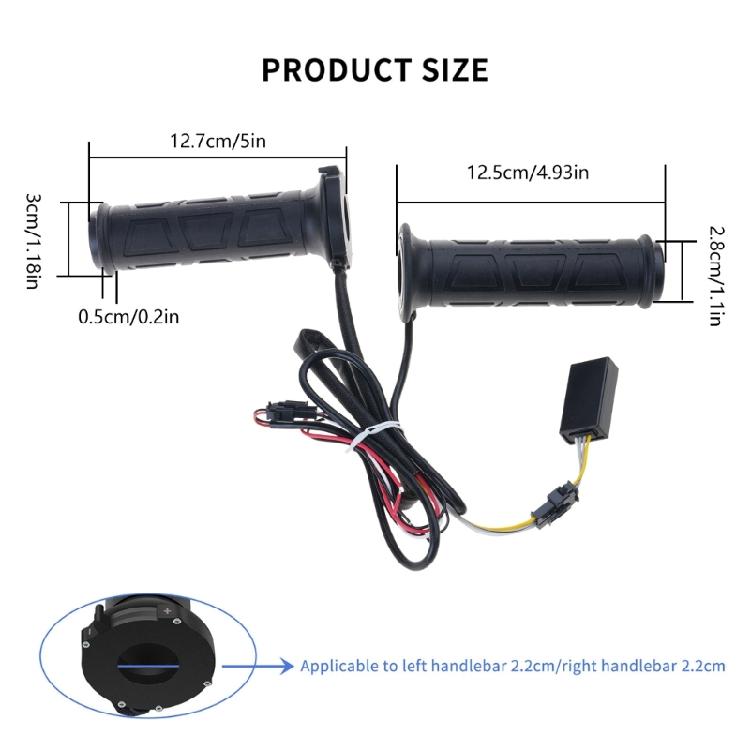 ATV Griffheizsystem 4-stufige Temperaturregelung 12V Beheizte Griffe Rutschfester Griff für Motorrad 7/8 22mm Lenker