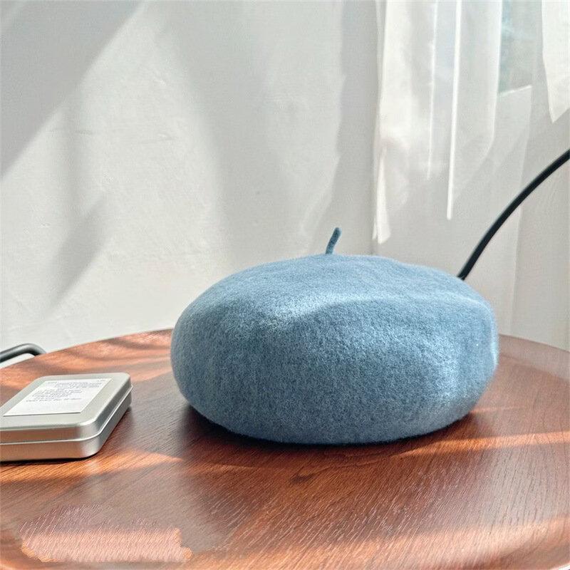 Женская ретро-шляпа-берет из шерсти M (56-58cm)