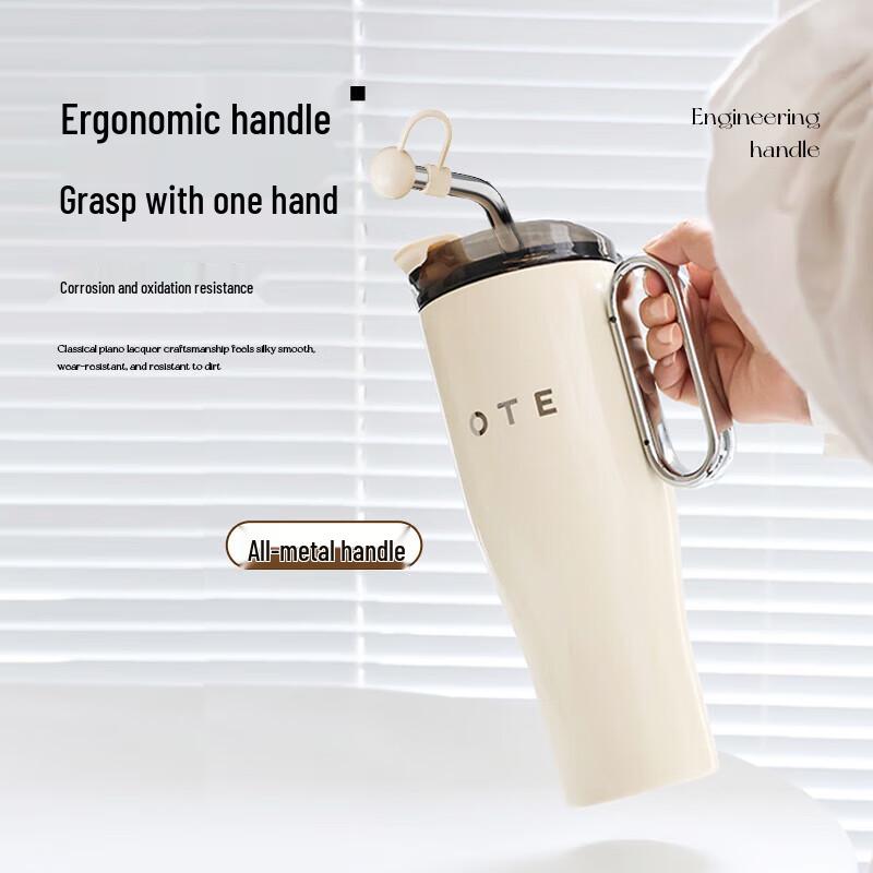 OTE Oti 316 Edelstahl Isolierter Becher mit Stroh