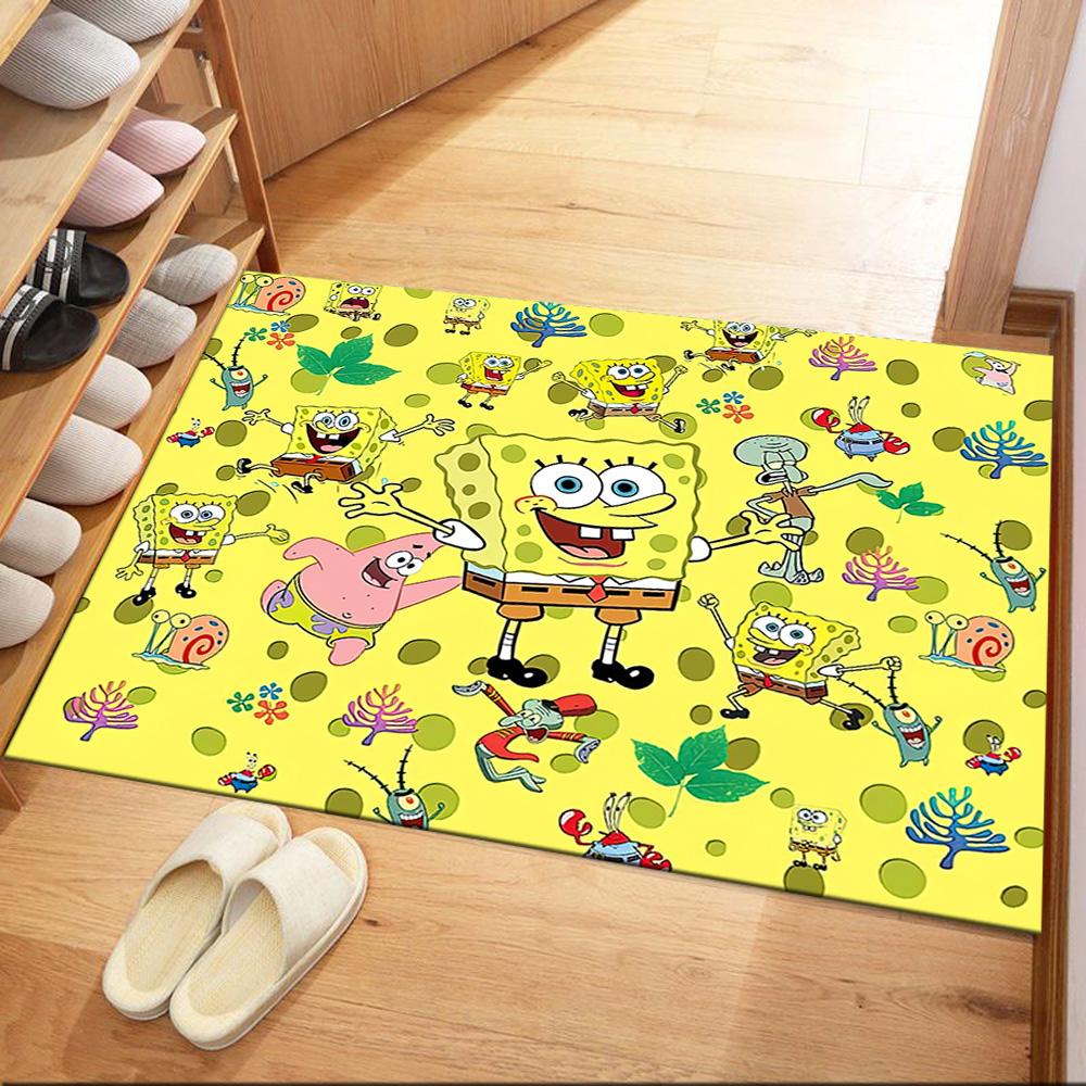 Spongebob's Colorful Friends Square Rugs Are a Great Choice for Living Rooms, Bedrooms, Home Décor, and As Gifts.