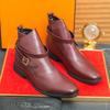 Nová Britská Značka Pánské Kotníkové Boty s Přezkou Pohodlné Špičaté Vysoké Podzimní Módní Univerzální Pánské Klasické Business Kotníkové Boty
