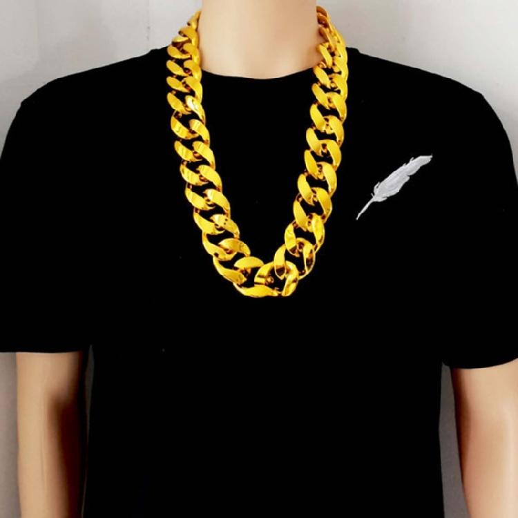 Faux Gold Chain Necklace Plastic Big Chunky Necklace Hip Hop Thick Gold Chain