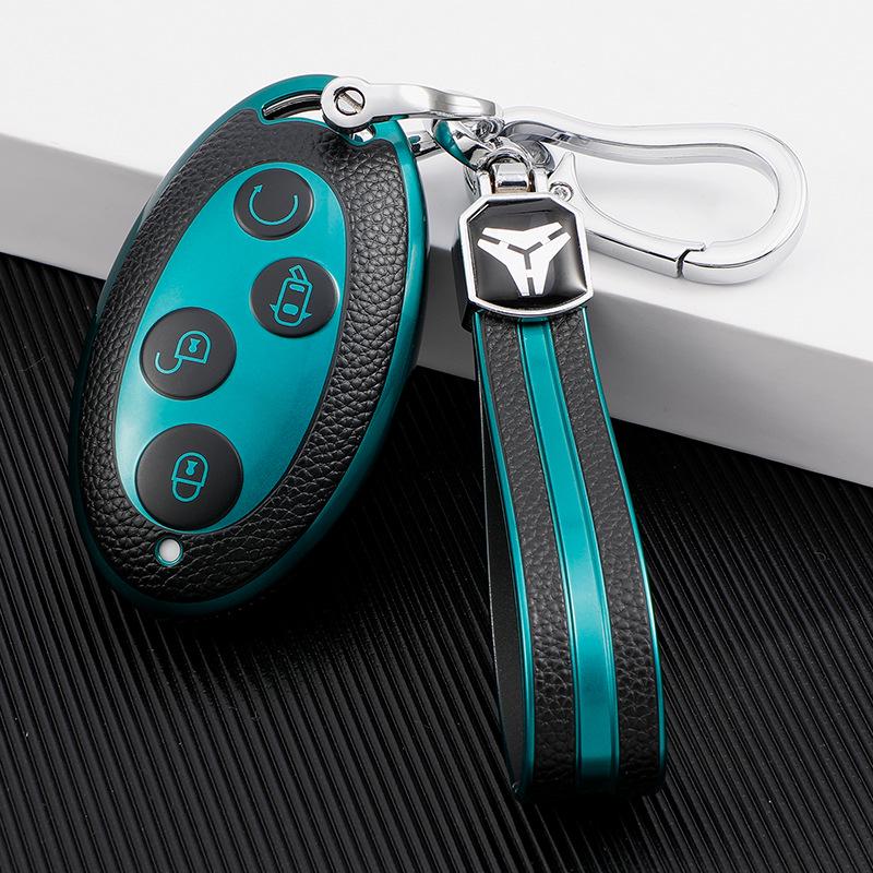 Premiumowe Skórzane Etui na Kluczyk Samochodowy BYD Yuan dla S7, Song Plus DMi, Qin Pro - Unisex