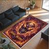 Gothic Theme Crystal Velvet Floor Rug Personalized Custom Name Text Warm Carpet Home Decoration