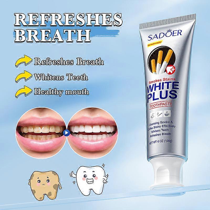 Whitening toothpaste for removing cigarette stains, cleaning teeth, beautifying teeth, and protecting gums