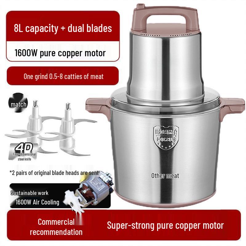 High-Power 1800W Electric Meat Grinder & Vegetable Chopper with Large Capacity