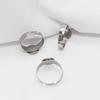 10pcs Stainless Steel Rings Bases Sturdy Stainless Steel Adjustable Rings Mounts For Crafting Unique Jewelry