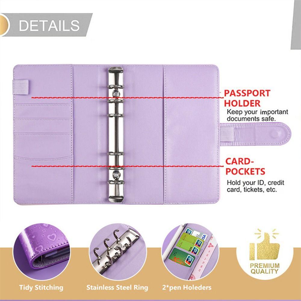 a6 Planner Challenge Budget Binder Pu Leather Cash Budget Book  Office Stationery Supplies