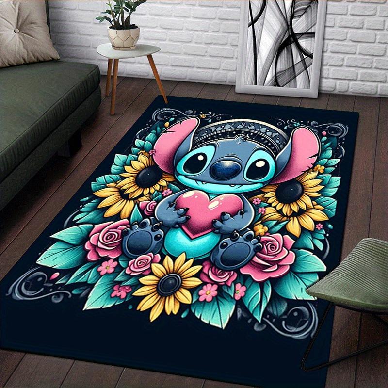 1pc Stitch Pattern Area Rug Soft Flannel Floor Mat for Living Room,Office,Bedroom and Carpet,Sofa Coffee Table Floor Mat