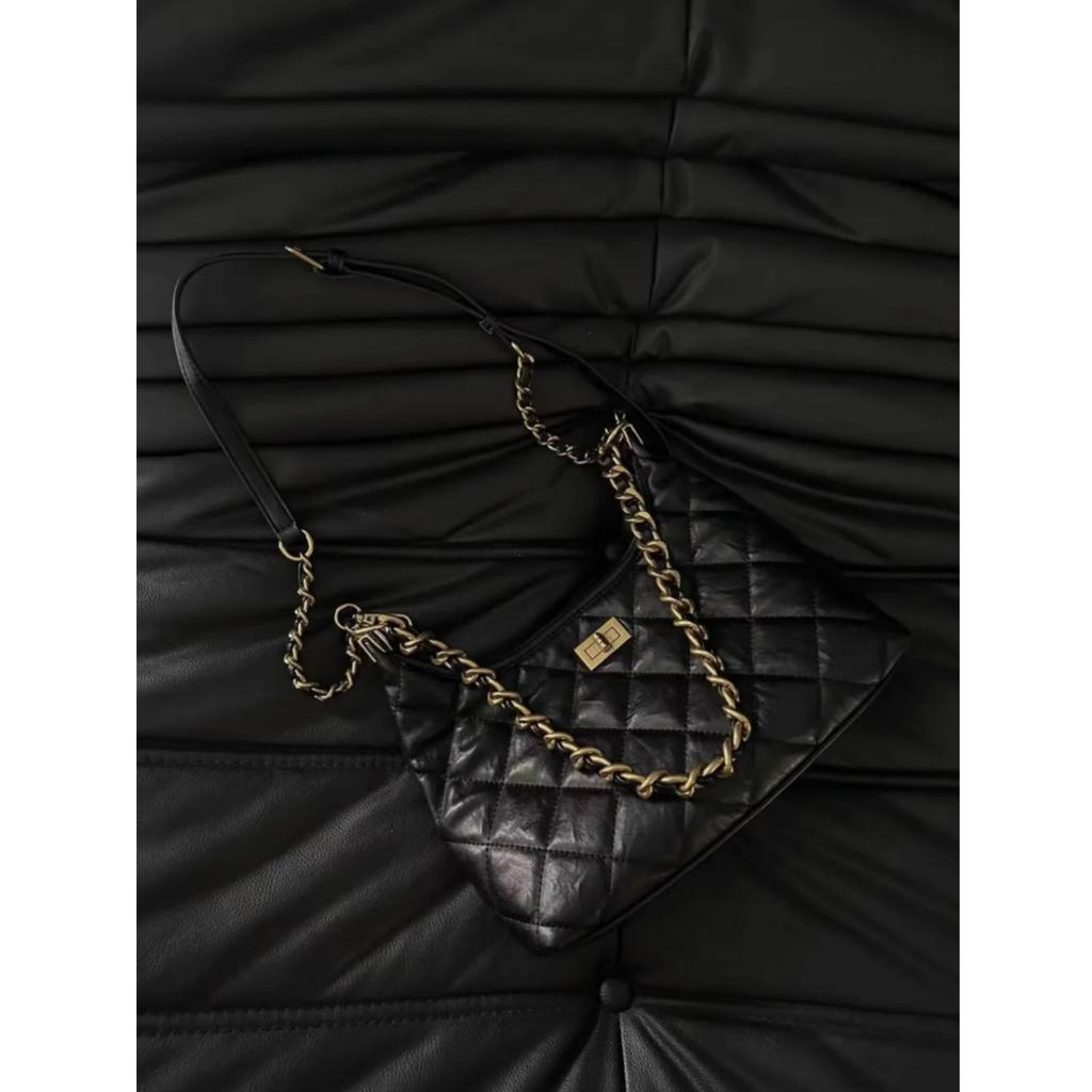 Niche light luxury bag women's 2025 new diamond chain bag fashionable versatile temperament advanced single shoulder messenger bag