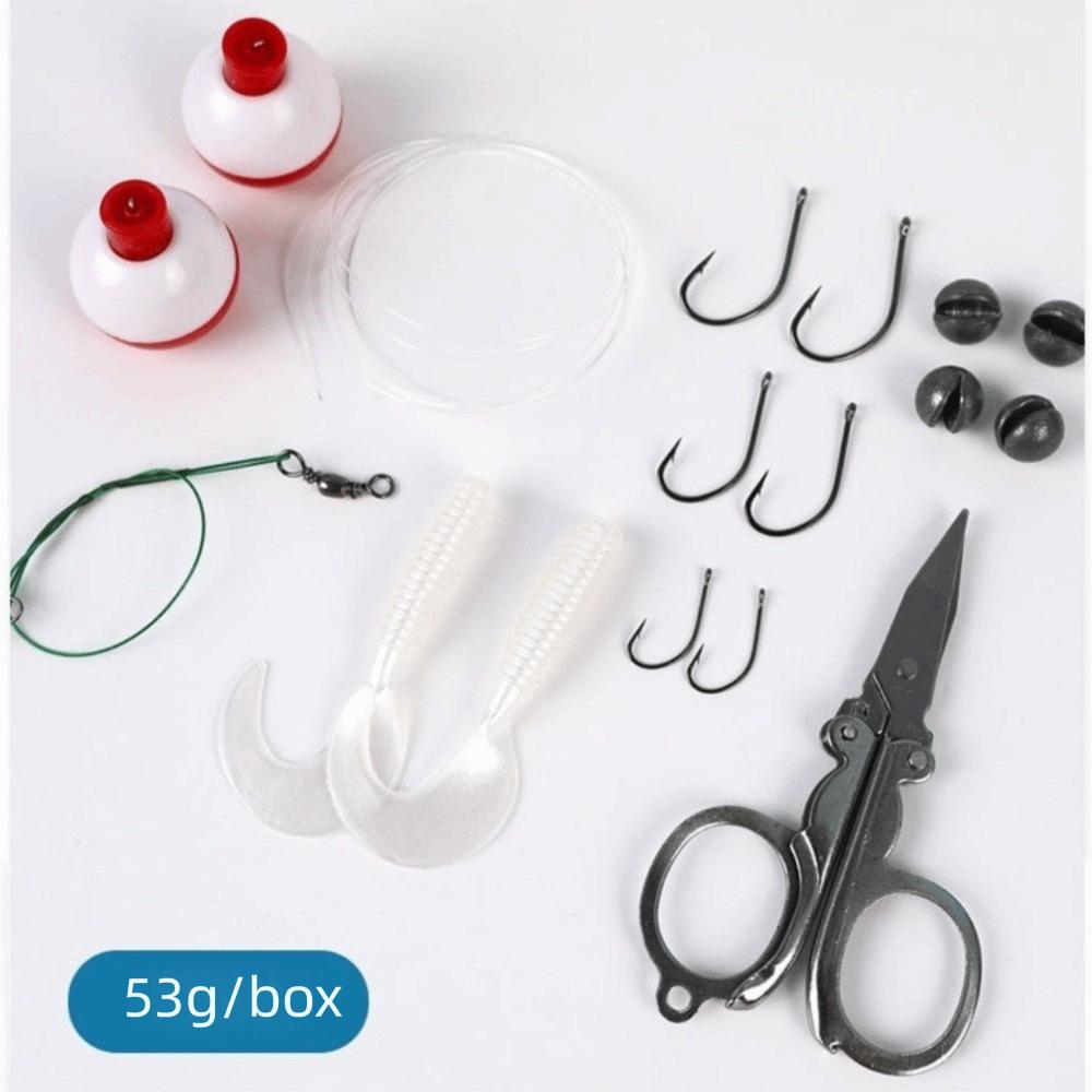 24Pcs/Set With Sinkers Portable Tackle Box With Floats Mini Fishing Tackle  Bass Fishing