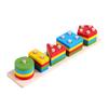 Kids Stacking Building Block Toy Toddlers Boys Girls Geometric Shapes Sorting Color Learning Fine Motor Skills Educational Building Block Toy