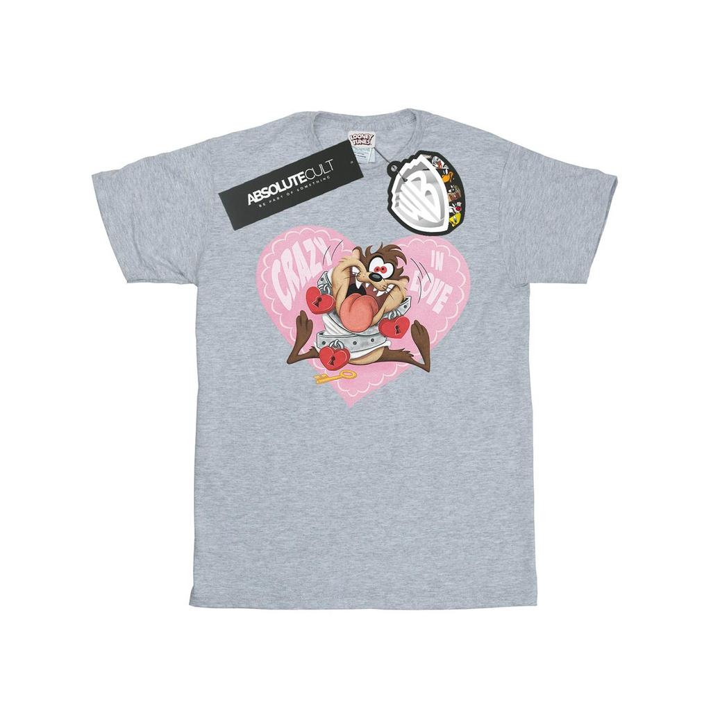 Looney Tunes Mens Taz Valentine´s Day Crazy In Love T-Shirt