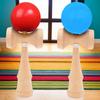 Set of 2 Kendama Wooden Kendama for Kendama and Competitions Classes, Practice, (Red Blue)