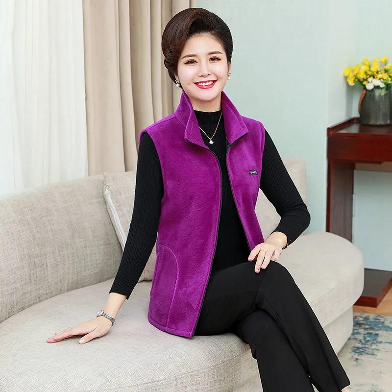 Plus Size Coat For Women's Vest Autumn Sleeveless Vests For Women Jackets Zipper Casual Waistcoat Female