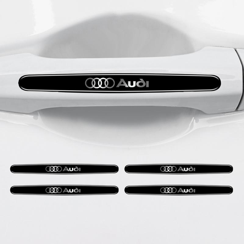 Car Door Handle Bowl Protective Stickers Anti-collision Decor For  dgrb6 A6 A6L A7 A8 A8L A3 E-tron 55 Q7 Q8 C8 2019 2020 2021