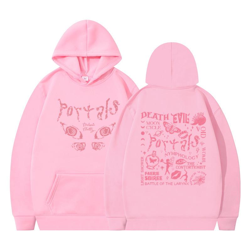 New European and American Style Loose Hip-hop Ins Hoodie with Plush Little Witch Street Hoodie for Foreign Trade Autumn and Winter