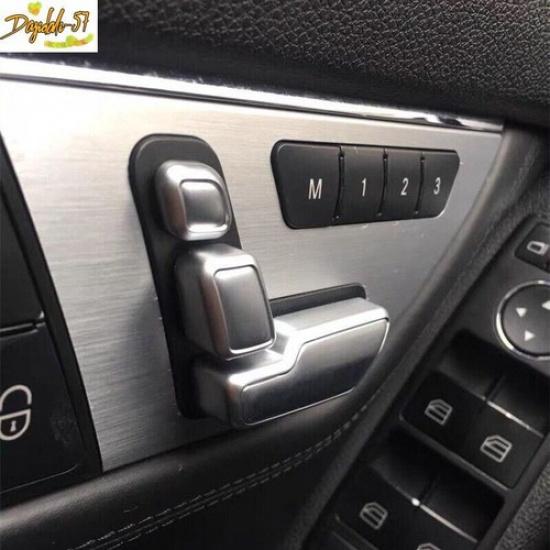 Silver Door Seat Adjust Button Switch Cover Trim For Mercedes-Benz E Class W212