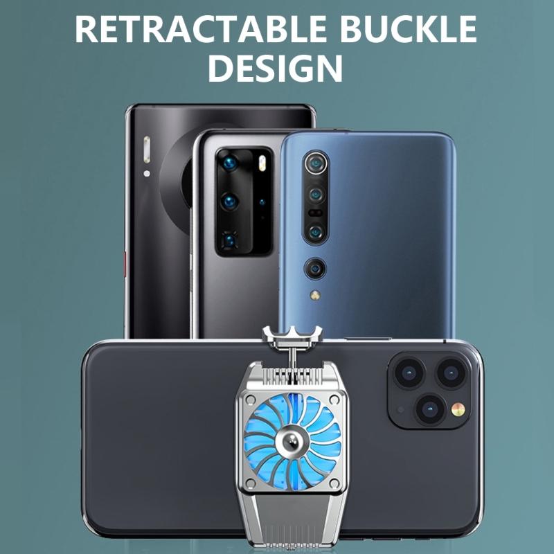 Back Clip Type Radiator Cellphone Cooling Fan 5000RPM Heatsink for 4-6.7inch Phone Portable Mobile Phone Cooling System