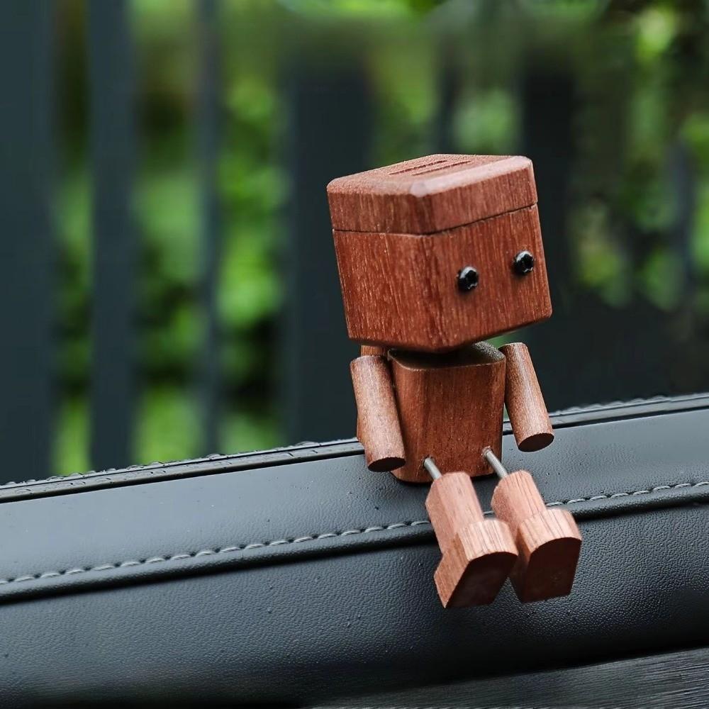 Creative Mini Wooden Man Perfume Holder Ornament Car Perfume Ornament Car Interior Use