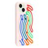 For iPhone 15 Case 3D Stress Relief DIY Colorful Bar Silicone PC Phone Cover Arc Stripe