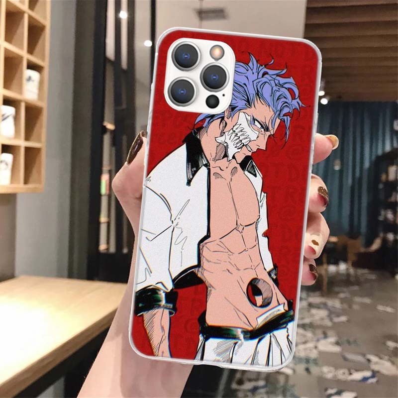 Bleach Grimmjow Silicon Phone Case for iPhone 17 16 16E 15 Pro Max 14 Plus 11 13 Mini 12 7 8 SE Air 17Pro Cover Shell for Apple