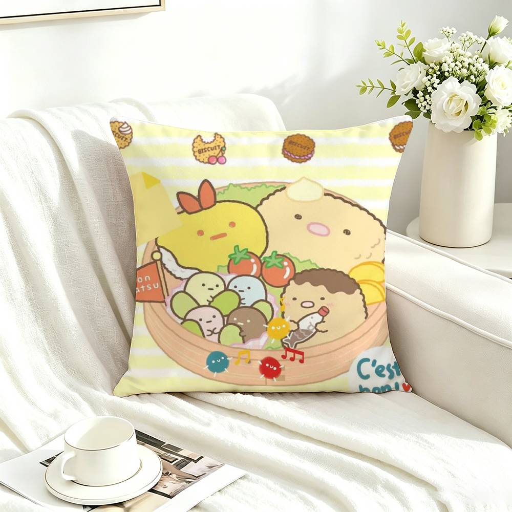 Japan Anime S-Sumikko Gurashi Square Double-Sided printed Pillow Case Bedroom Bedside Pillow Sofa Cushion Cover