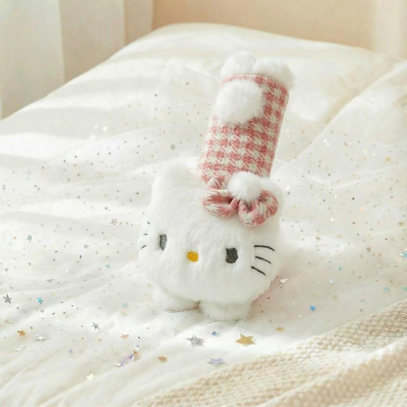 Hello Kitty Car Seat Set Plush Pillow Blanket Seatbelt Shoulder Strap For Kids