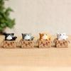 Cute Cat Resin Crafts Sculpture Moss Miniature Landscape Flower Pot Garden DIY Decoration Supplies