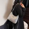 Fashion Niche High-end Underarm Bag Women's 2025 New Diamond Checkered Chain Shoulder Bag Versatile Commuter Crossbody Bag