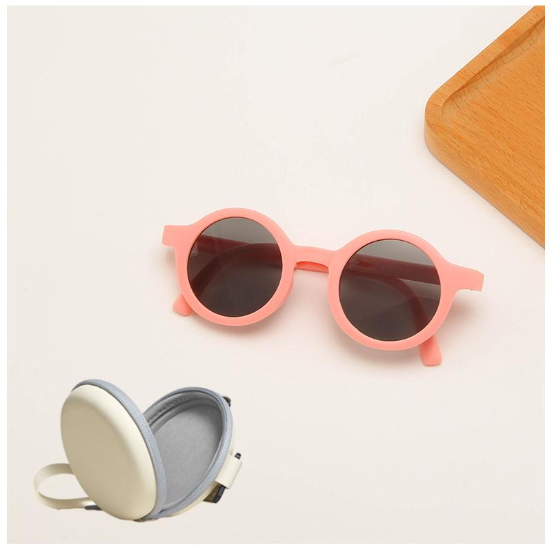 Toddler Folding Foldable Sunglasses Cute Round Sunglasses Bulk Toddler Glasses for Kids Boys Girls Beach Outdoor Sport