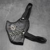 Punk Faux Leather Mask,Wind Protector Motorcycle Biker Half Face Mask,Anti Dust Sport Mask Cosplay Halloween Costume