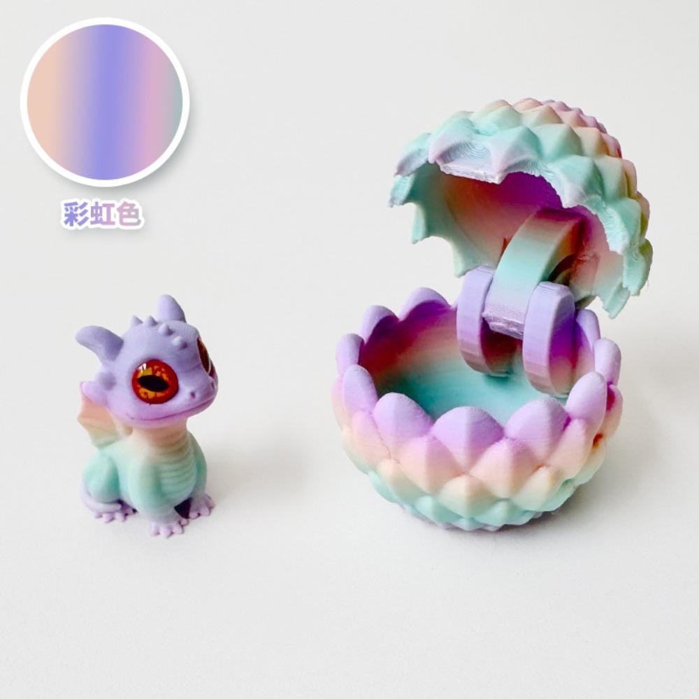 New 3D Printed Dragon Egg Creative Colorful Dragon Egg Model Toy Collectible Cute Dragon Baby Desktop Ornament Party Favors
