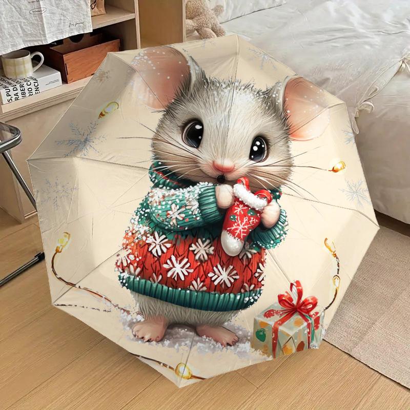 1pc mouse gift Pattern Umbrella Design Automatic Opening and Closing Umbrella, High-quality Travel Umbrella, Lightweight and Portable, -27