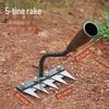 Steel Six-Tooth Weeding Hoe and Rake - Farm and Garden Soil Loosening Tool