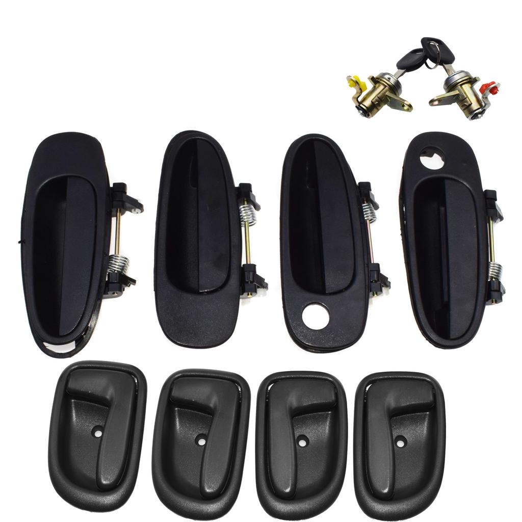 Exterior & Interior Door Handle Left Right Driver Passenger or  Door Lock For Toyota Corolla Geo Prizm 1993 1994 1995 1996 1997