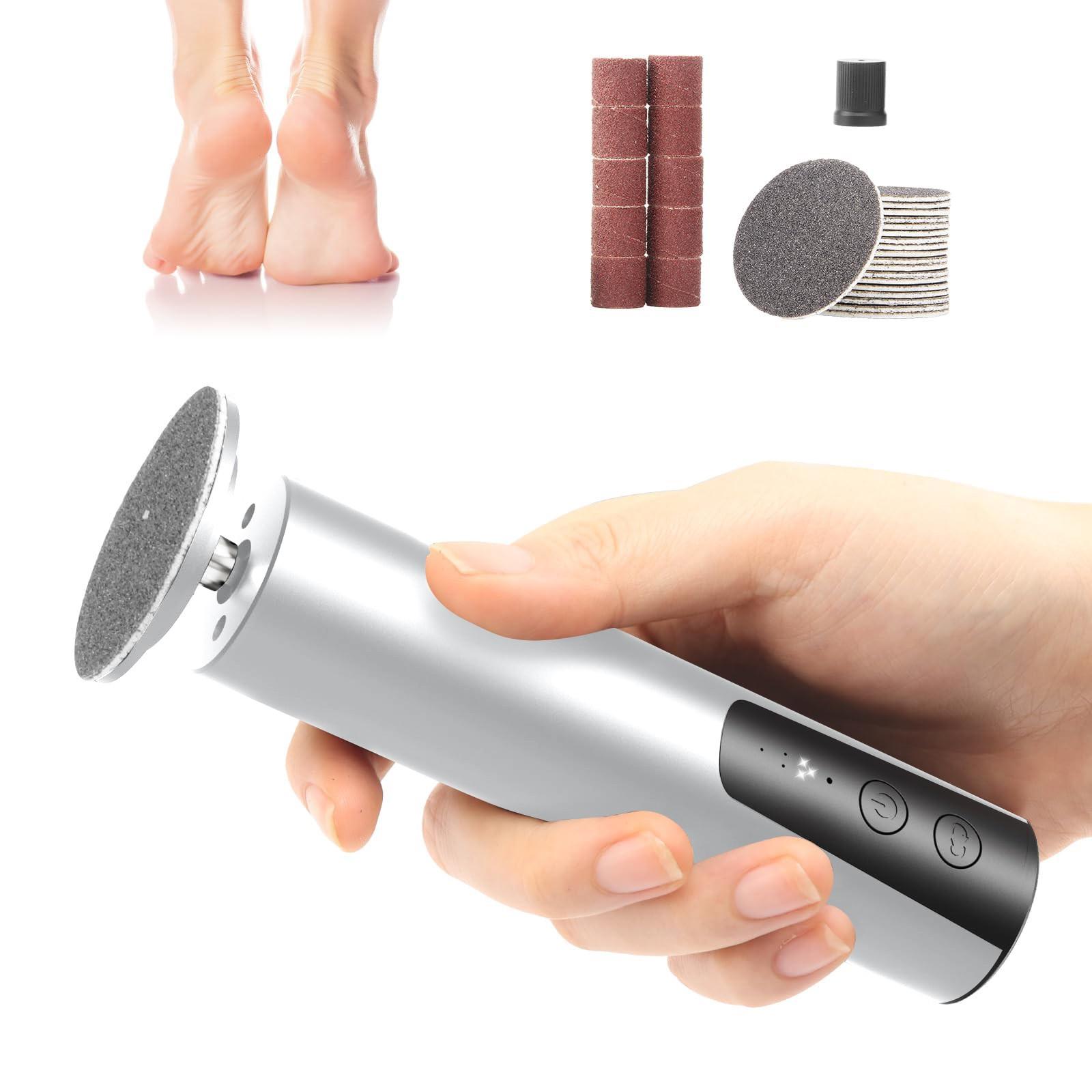 

Электрическая пилочка для ногтей 2 в 1, перезаряжаемая профессиональная шлифовальная машина для ног, педикюрный инструмент с наждачной бумагой, 6 регулируемых скоростей One Size белый