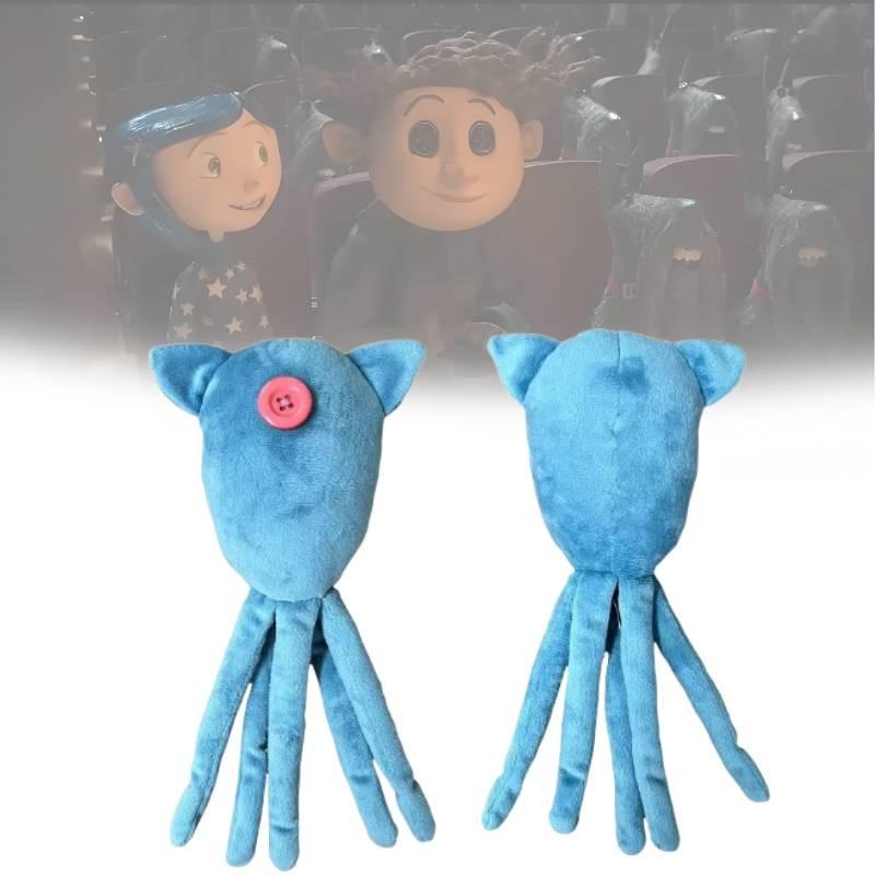 Entzückende Coraline Tintenfisch Plüschpuppe mit weichem Kristall-Samtmaterial für Kinder