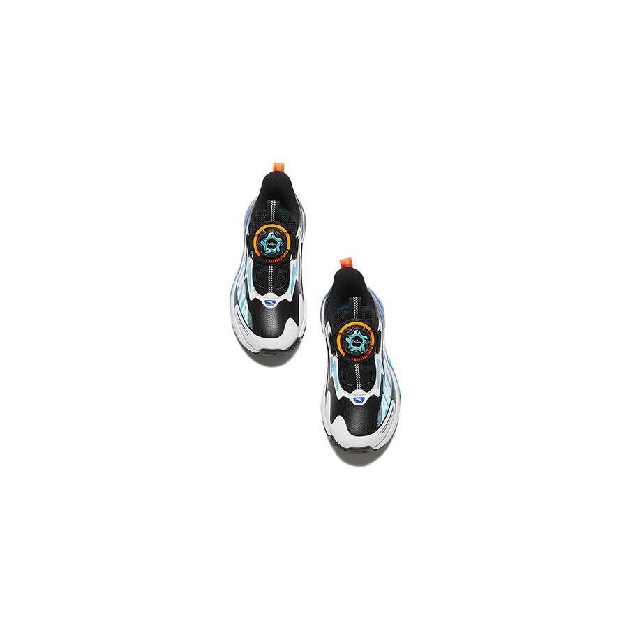 Anta Kids Comfortable Trendy Non-Slip Wear-Resistant Low-Top Running Shoes Kids Sneakers Black White Blue 312349964N-8