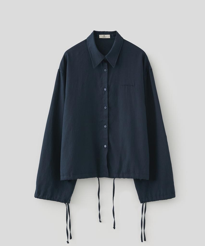 Lounellain Positano Tencel Linen Shirt_Navy