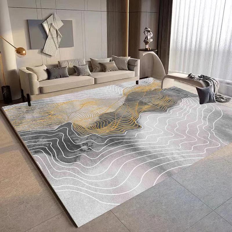 Abstract Oil Painting Retro Carpets for Living Room Rectangular Crawling Coffee Table Floor Mat Large Area Sofa Rugs Home Decor