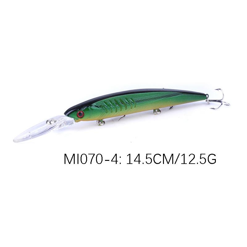Long-casting Deep & Shallow Sea Bass & Pike Bait Best-Selling 14.5cm 12.5g Long-Tongued Minnow Lure for Ocean Boat Fishing