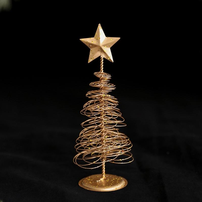Weihnachtsbaumschmuck mit Sockel Stern Eisen Weihnachtsbaumschmuck für Tischplatte Party Feiertagsdekorationen